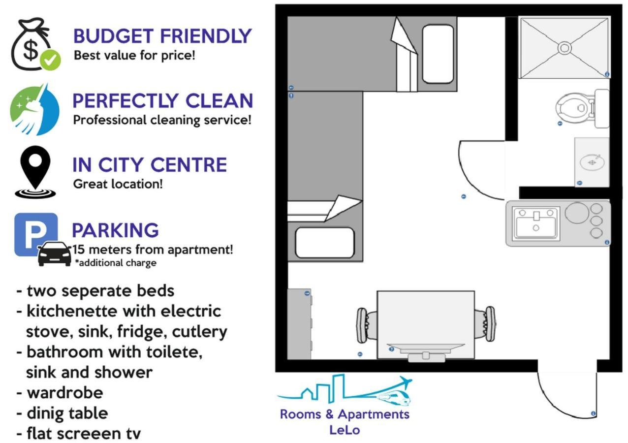 Budget Apartment Lelo Center1 Osijek Exterior foto